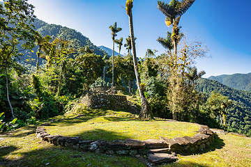 Image showing Ciudad Perdida, ancient ruins in Sierra Nevada mountains. Santa Marta, Colombia wilderness