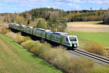 Image showing Pendolino Express Train VR Group Travels in the Spring