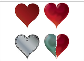 Image showing four hearts 