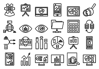 Image showing Analytics Icon Set