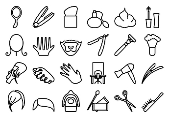 Image showing Barber Icon Set