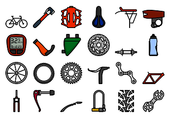 Image showing Bike Icon Set