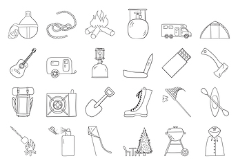 Image showing Camping Icon Set