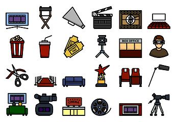 Image showing Cinema Icon Set