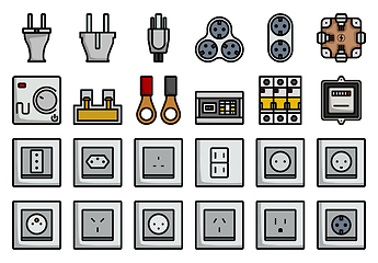 Image showing Electrics Icon Set