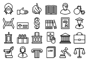 Image showing Lawyer Icon Set