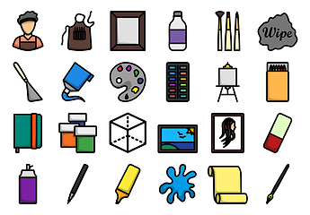 Image showing Painting Icon Set