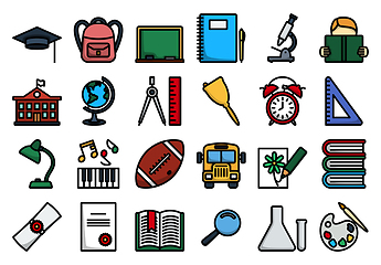 Image showing School Icon Set