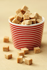 Image showing brown sugar cubes