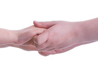 Image showing Children Holding Hands Close Up