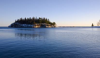 Image showing Island in Cold Blue Water