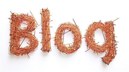 Image showing The word Blog created in String Art Lettering.
