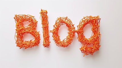 Image showing The word Blog created in String Art Lettering.