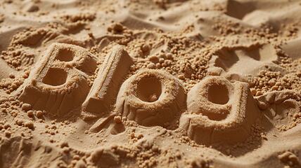 Image showing Sand Blog concept creative art poster.