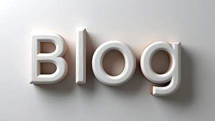 Image showing The word Blog created in Sans Serif Typography.