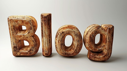 Image showing The word Blog created in Sans Serif Typography.