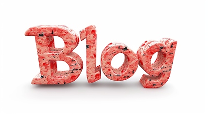 Image showing The word Blog created in Script Typography.