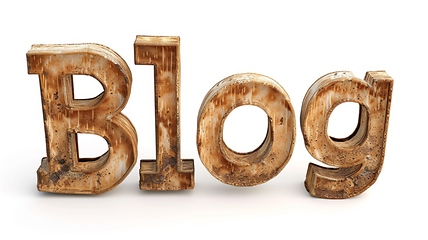 Image showing The word Blog created in Serif Typography.