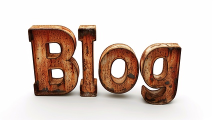 Image showing The word Blog created in Serif Typography.