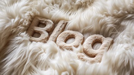 Image showing White Fur Blog concept creative art poster.