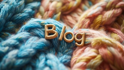 Image showing Wool Blog concept creative art poster.