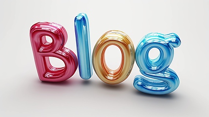 Image showing The word Blog created in 3D Calligraphy.