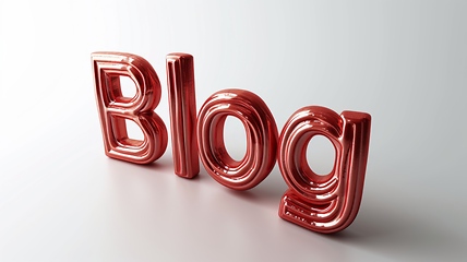 Image showing The word Blog created in 3D Calligraphy.