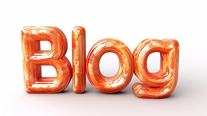 Image showing The word Blog created in 3D Typography.