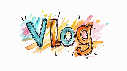 Image showing The word Vlog created in Minimalist Drawing.