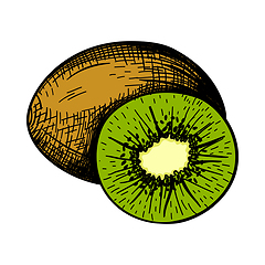 Image showing Icon Of Kiwi