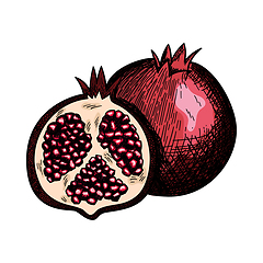 Image showing Icon Of Pomegranate