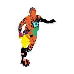 Image showing Soccer (Football) Player Silhouette