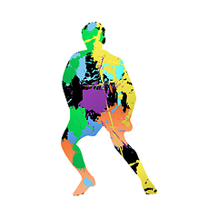 Image showing Soccer (Football) Player Silhouette