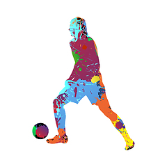 Image showing Soccer (Football) Player Silhouette