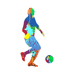 Image showing Soccer (Football) Player Silhouette