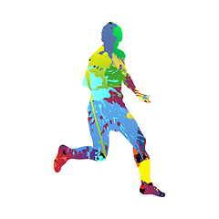 Image showing Soccer (Football) Player Silhouette