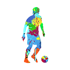 Image showing Soccer (Football) Player Silhouette