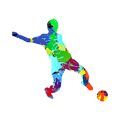 Image showing Soccer (Football) Player Silhouette