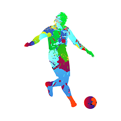 Image showing Soccer (Football) Player Silhouette