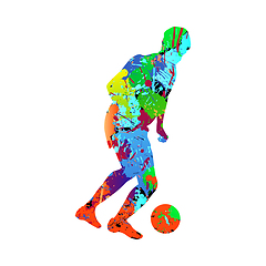 Image showing Soccer (Football) Player Silhouette