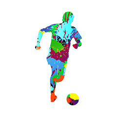 Image showing Soccer (Football) Player Silhouette