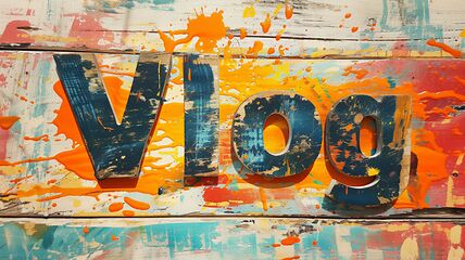 Image showing The word Vlog created in Altered Art.