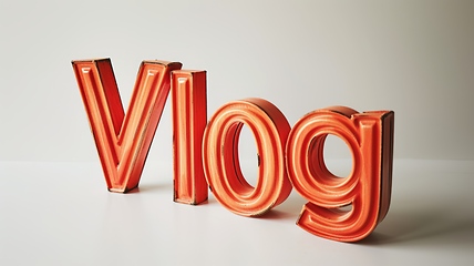 Image showing The word Vlog created in Apple Typography.