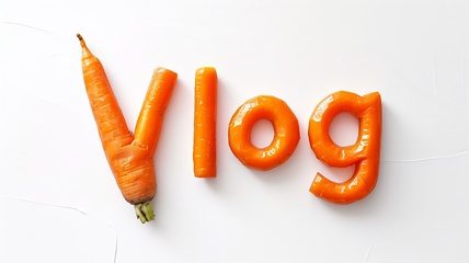 Image showing The word Vlog created in Baby Carrot Typography.