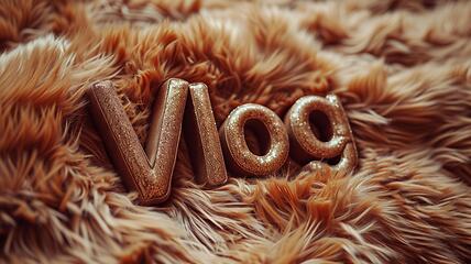 Image showing Brown Fur Vlog concept creative art poster.