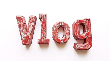 Image showing The word Vlog created in Cardamom Typography.