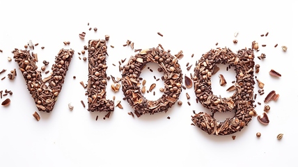 Image showing The word Vlog created in Cardamom Typography.