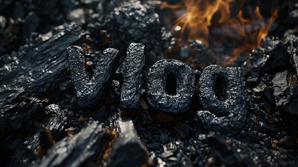 Image showing Coal Vlog concept creative art poster.