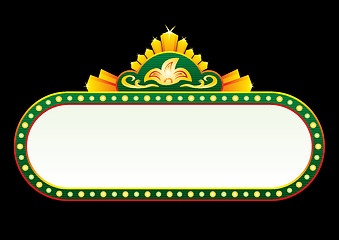 Image showing Gold on green neon