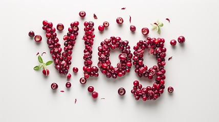 Image showing The word Vlog created in Cranberry Typography.